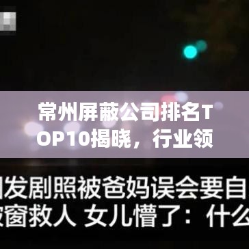 常州屏蔽公司排名TOP10揭晓，行业领军者深度剖析