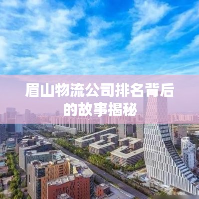 眉山物流公司排名背后的故事揭秘