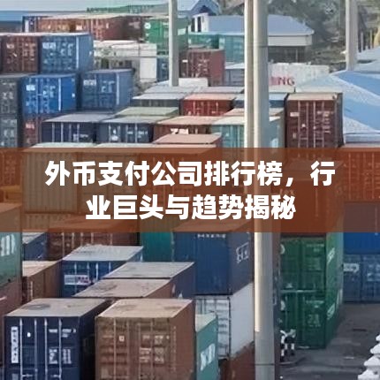 外币支付公司排行榜，行业巨头与趋势揭秘