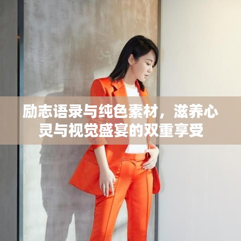 励志语录与纯色素材，滋养心灵与视觉盛宴的双重享受