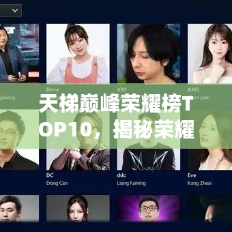 天梯巅峰荣耀榜TOP10，揭秘荣耀席位之战的传奇人物
