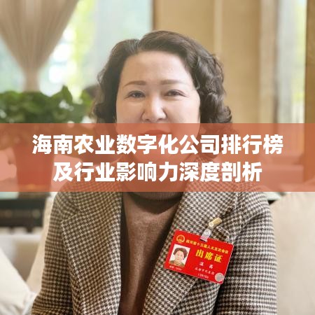 海南农业数字化公司排行榜及行业影响力深度剖析