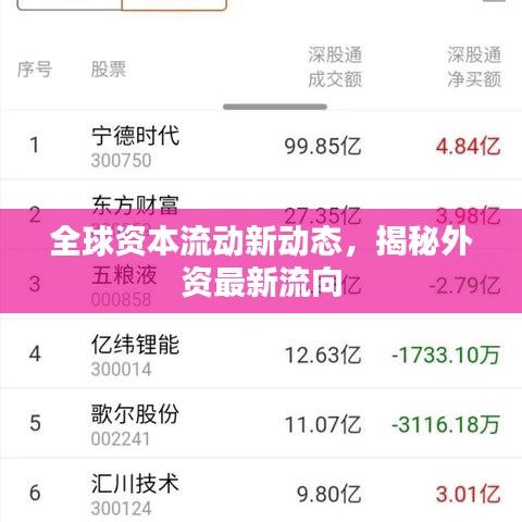 全球资本流动新动态，揭秘外资最新流向