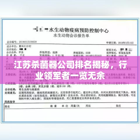 江苏杀菌器公司排名揭秘，行业领军者一览无余
