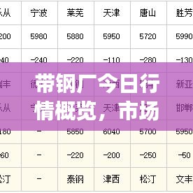 带钢厂今日行情概览，市场走势深度分析与展望