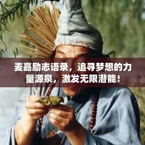 麦嘉励志语录，追寻梦想的力量源泉，激发无限潜能！