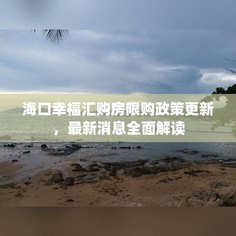 海口幸福汇购房限购政策更新，最新消息全面解读