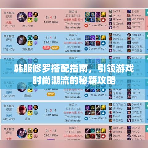 韩服修罗搭配指南，引领游戏时尚潮流的秘籍攻略