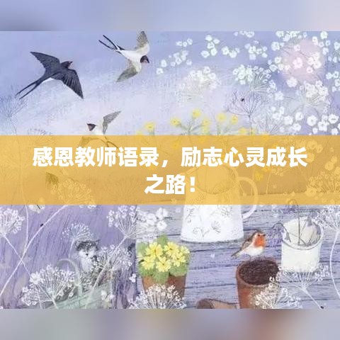 感恩教师语录，励志心灵成长之路！