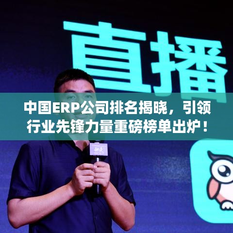 中国ERP公司排名揭晓，引领行业先锋力量重磅榜单出炉！