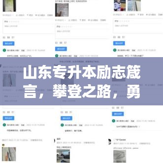 山东专升本励志箴言，攀登之路，勇者无畏，前行不止