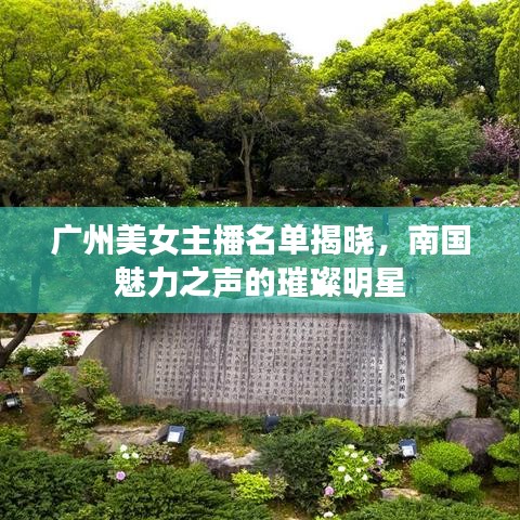 广州美女主播名单揭晓，南国魅力之声的璀璨明星
