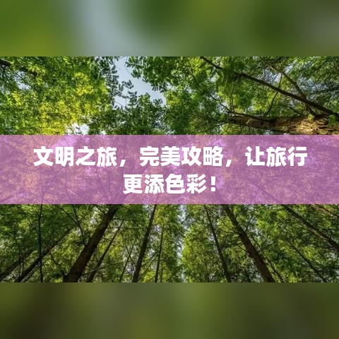 文明之旅，完美攻略，让旅行更添色彩！