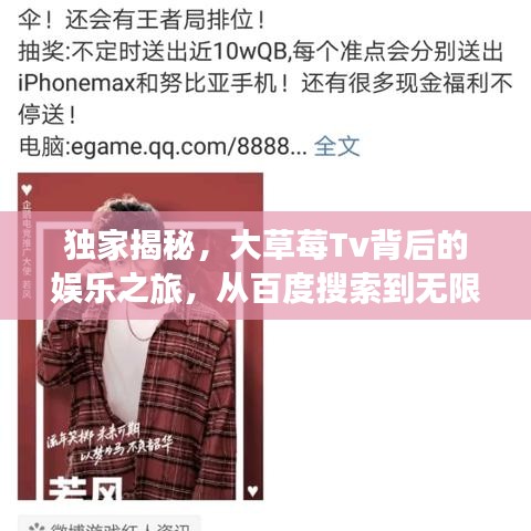 独家揭秘，大草莓Tv背后的娱乐之旅，从百度搜索到无限可能的世界