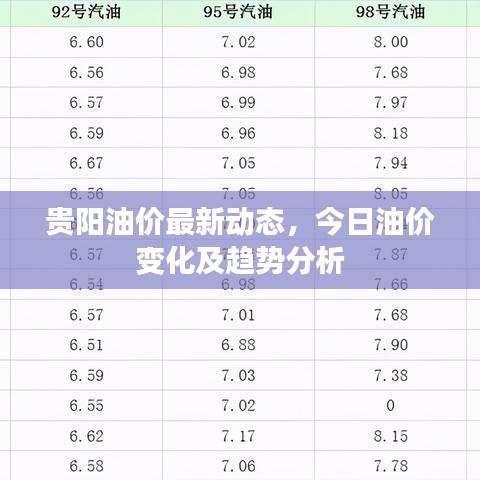 贵阳油价最新动态，今日油价变化及趋势分析
