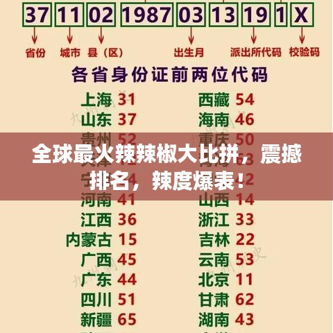 全球最火辣辣椒大比拼，震撼排名，辣度爆表！