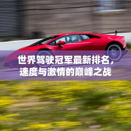 世界驾驶冠军最新排名，速度与激情的巅峰之战